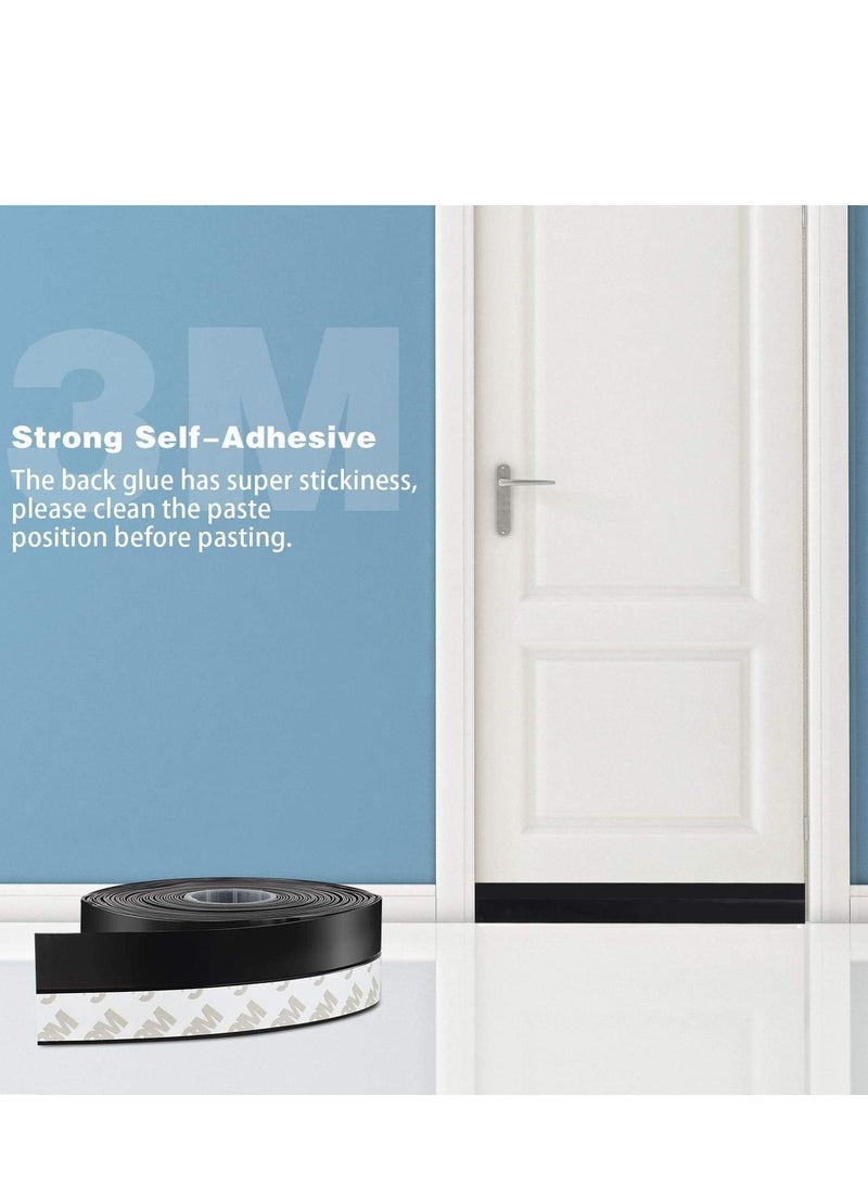 Y&D Silicone Seal Strip, Door Weather Stripping Strip Window Sealing Tape for Draft Stopper Adhesive Doors Windows Shower Glass Gaps Interior Exterior Size  6M*0.45MM  - Image 3