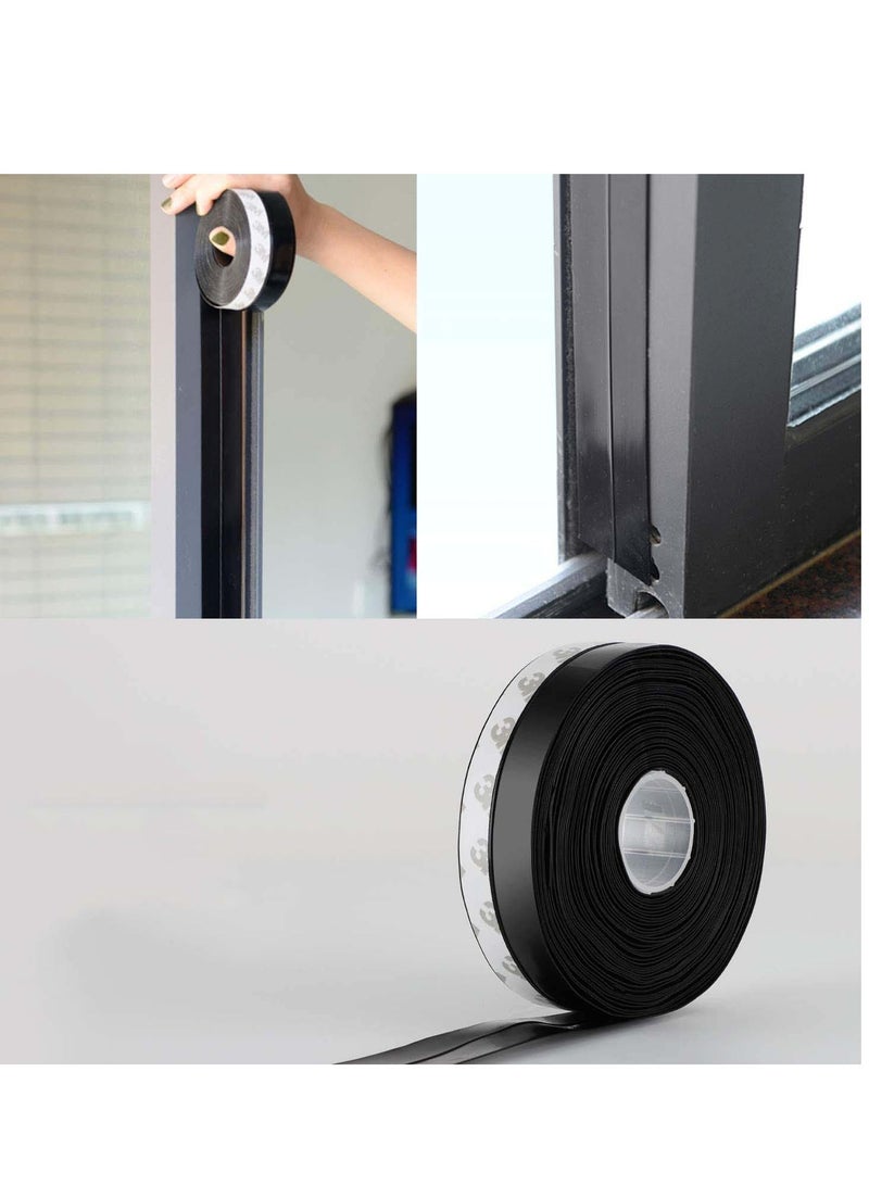 Y&D Silicone Seal Strip, Door Weather Stripping Strip Window Sealing Tape for Draft Stopper Adhesive Doors Windows Shower Glass Gaps Interior Exterior Size  6M*0.45MM  - Image 1