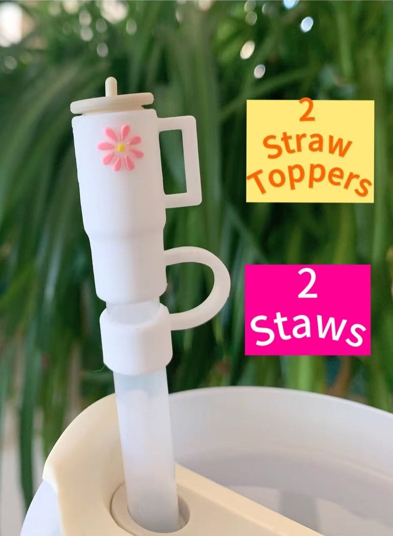 Stanley 40oz Quencher H20 Flowstate Stainless Steel Vacuum Insulated Tumbler with Lid and Straw for Water, Iced Tea or Coffee, Smoothie and More, Cream (Black) - Image 4