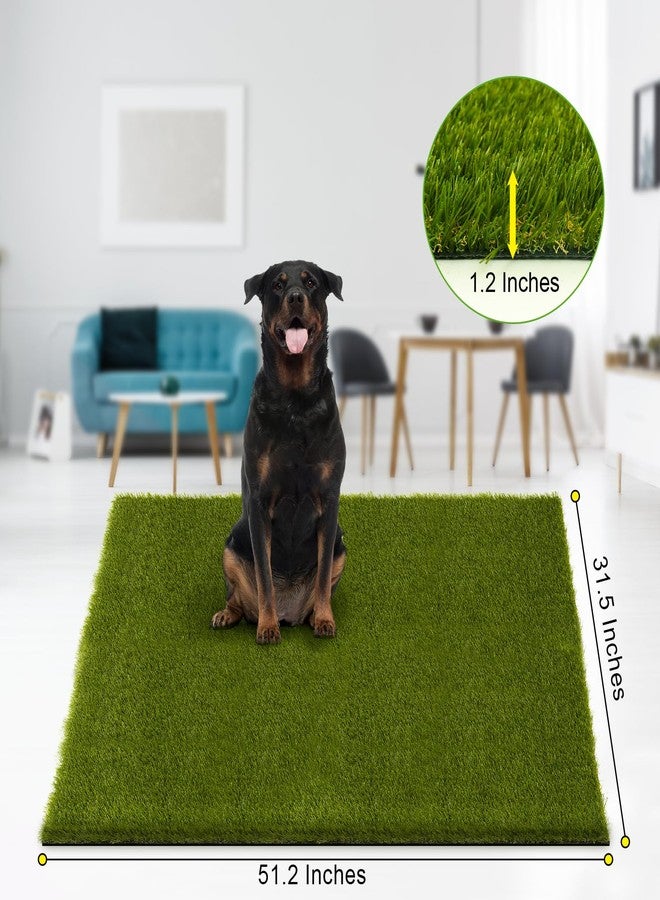 CooRug Fake Grass, 51 x 31 Inches Artificial Grass for Dogs, Realistic Turf for Indoor Outdoor Door Mat Balcony Patio Lawn Decoration - Image 2