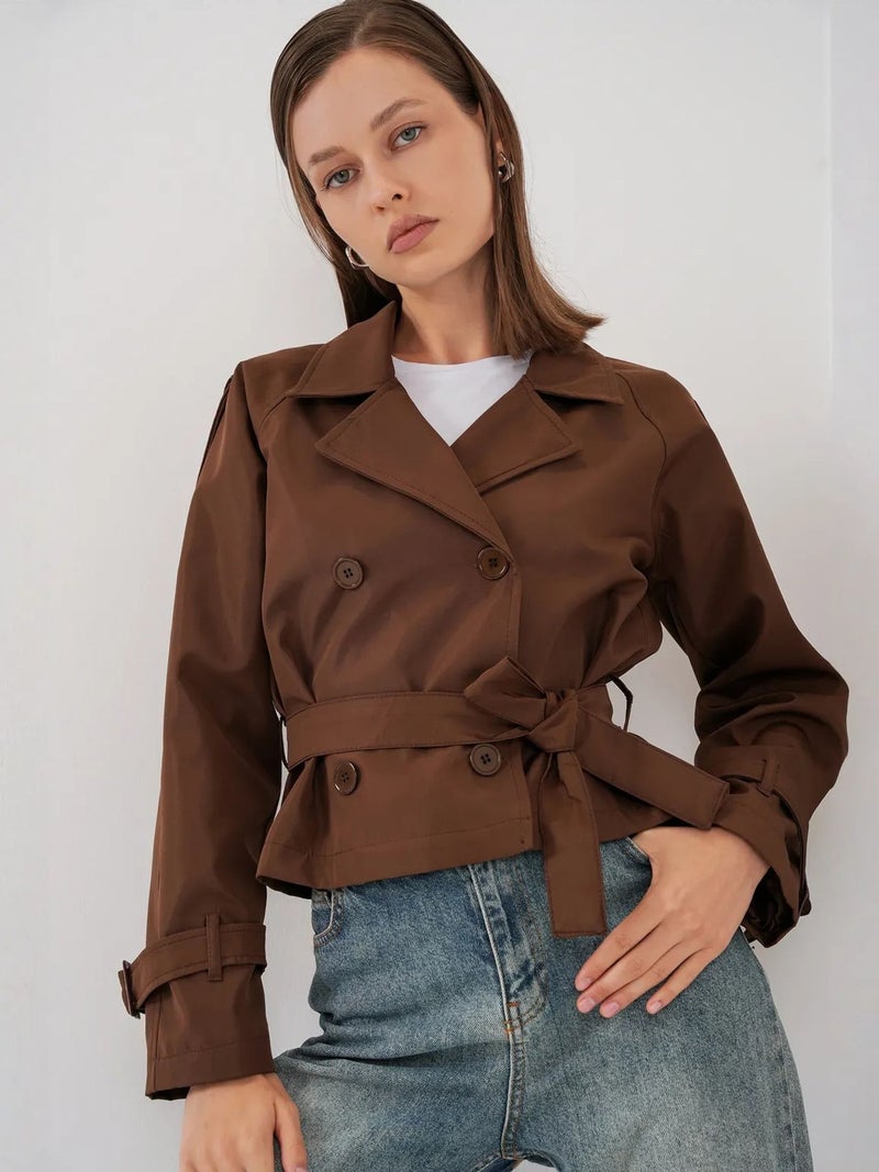 BIG DART BDART Short Belted Trench Coat - Image 1