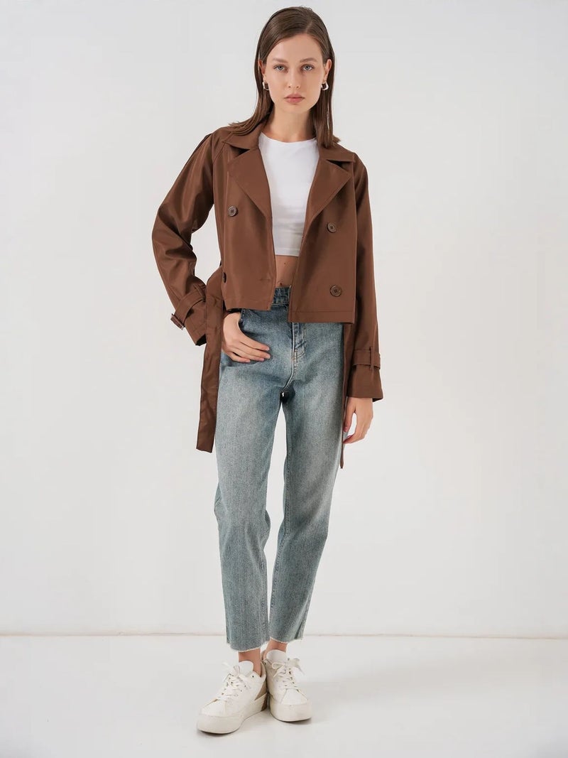 BIG DART BDART Short Belted Trench Coat - Image 2