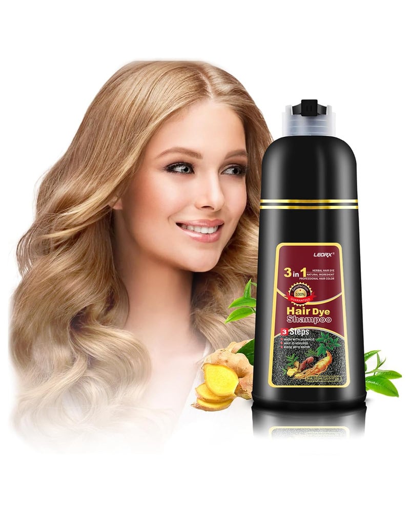 leorx Hair Dye shampoo 3 In 1 Blonde Brown Color Shampoo Hair Dye For Refresh Hair Instant Herbal Coloring Shampoo For WomenMen Tintes Para El Cabello Profesional - Image 2