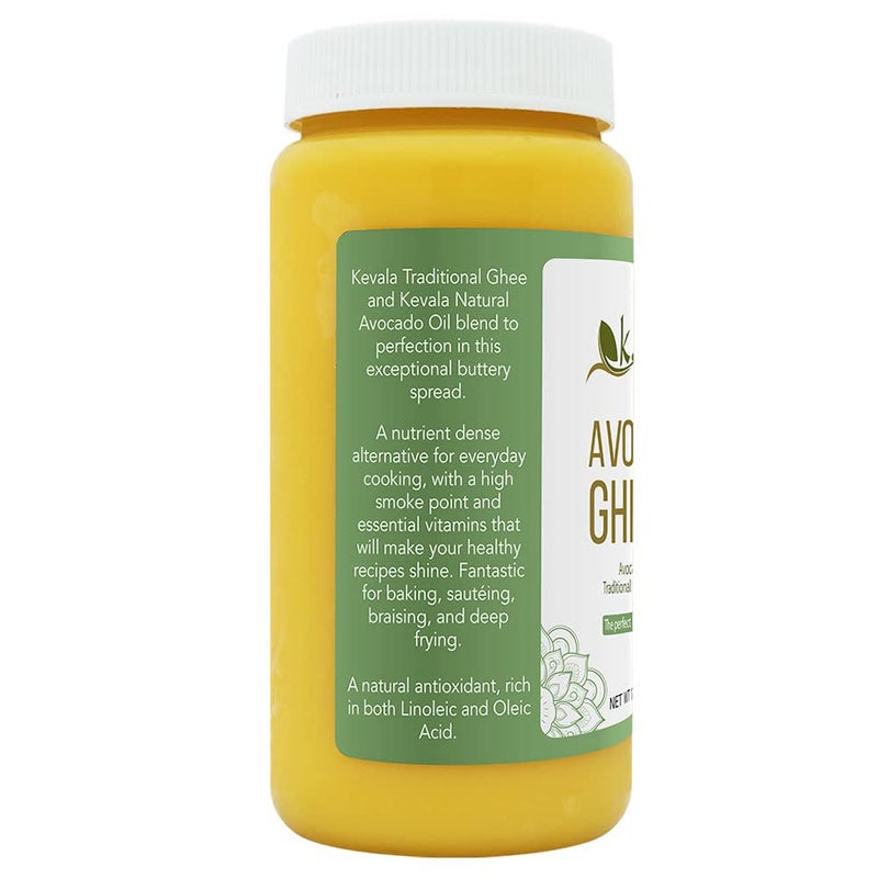 Kevala Avocado Ghee Blend - Ghee Butter - Avocado Oil - Spreadable Butter - Avocado Cooking Oil - Ghee Clarified Butter Unsalted - Cold Pressed Avocado Oil - 17.6 oz - 1.1 lb - Paleo - Casein Free - Gluten Free - Lactose Free - Image 3