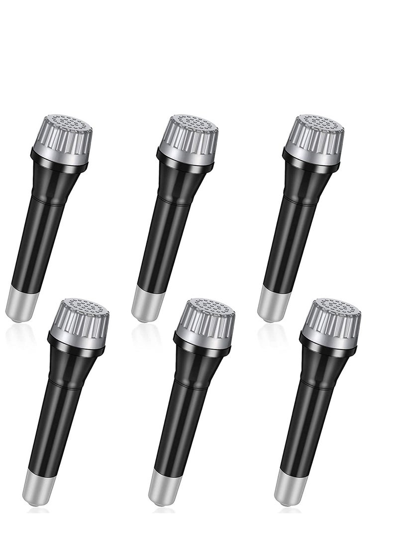Excefore - 6 Pack Plastic Microphones Bulk Toy Microphone Set Birthday Party Favors 5.7 Inch Pretend Play Plastic Mics for Karaoke Fun Goody Bag Fillers for Boys Girls - Image 1