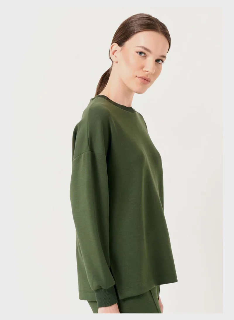 Jimmy Key Crew Neck Overszied Sweatshirt
