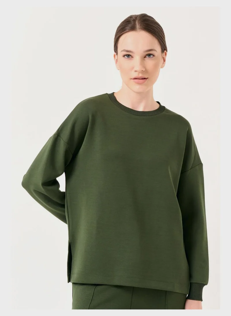 Jimmy Key Crew Neck Overszied Sweatshirt