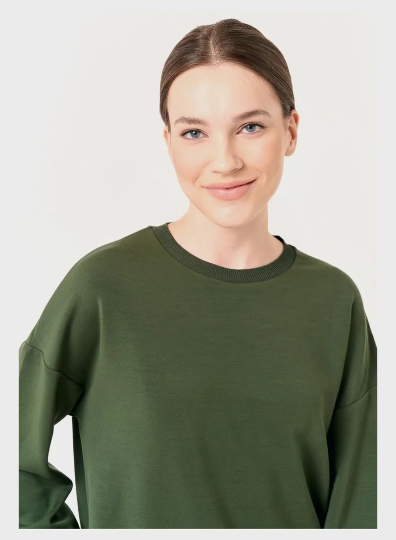 Jimmy Key Crew Neck Overszied Sweatshirt