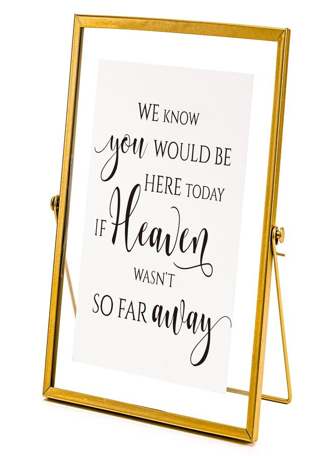Calculs Wedding Memorial Table Sign Memorial Centerpieces Gold Floating Picture Frame Wedding Signs Place Card/Menu Holder In Loving Memory Sign We Know You Would Be Here Today - Image 1
