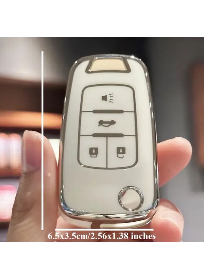 Purple Car Key Fob Cover with Cute Keychain for Multiple GM Models - Image 5