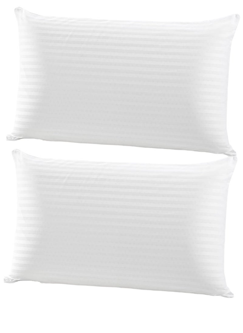 بلوبيري وسادة سرير قطنية من قطعتين بتصميم مخطط مقاس 50 × 70 سم صنع في الإمارات العربية المتحدة - Image 1