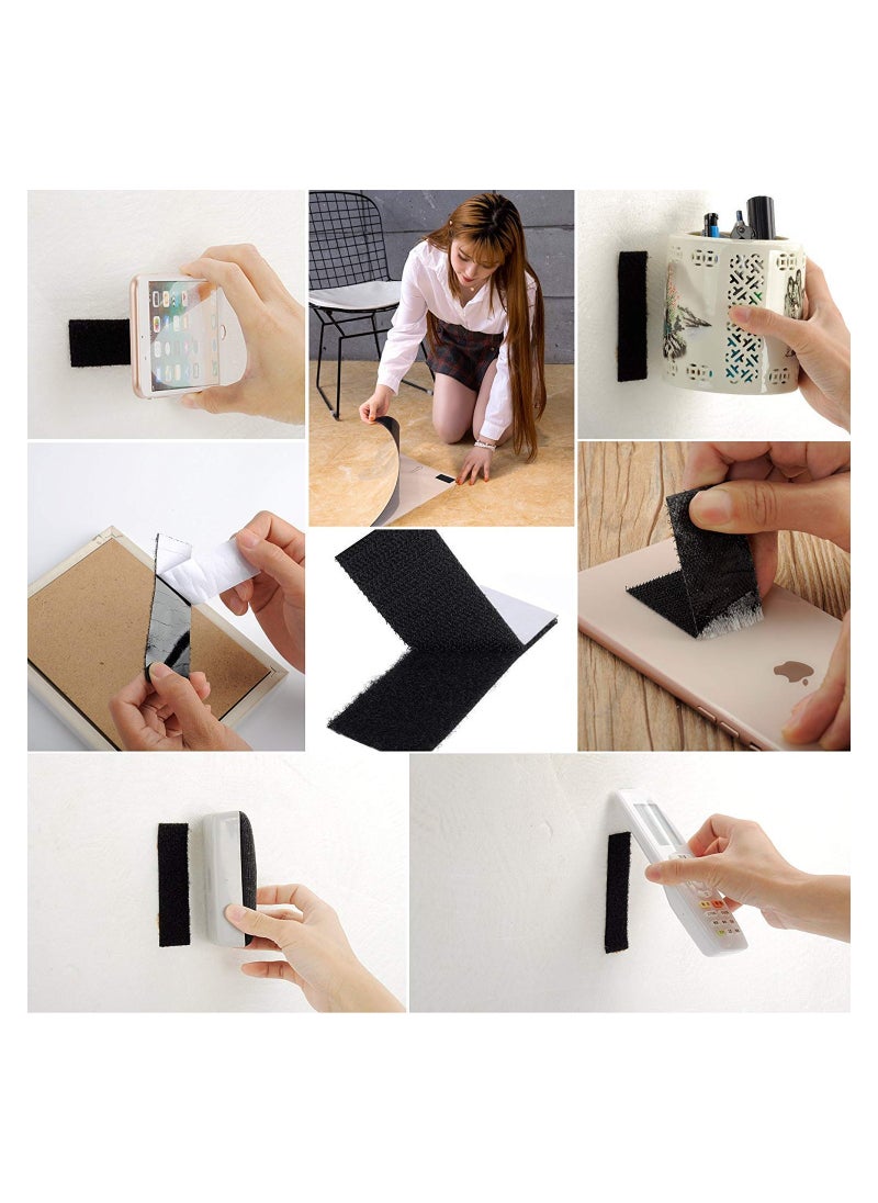 RATSAW - 16 Pairs Double Sided Sticky Hook And Loop Tape Heavy Duty Mounting Tape Pads Extra Strong Self Adhesive Pads - Image 1