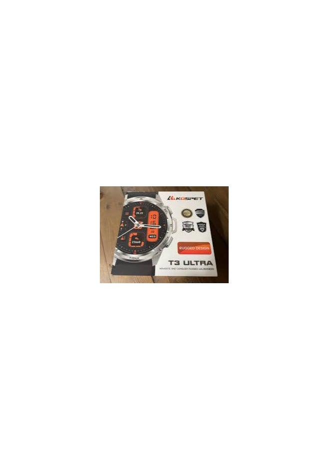 Kospet Tank T3 Ultra watch It is a great smart watch that offers a range of... Features to improve your daily life Silver color for men and women