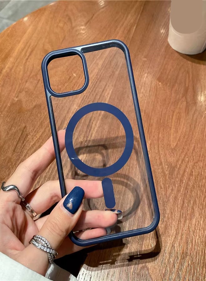 Magsafe Case for iPhone 15 Plus Magsafe Clear Cover Magnetic Wireless Charging Support, Shockproof Protection, Scratch-Resistant for iPhone 15 Plus - Navy Blue  - Image 2