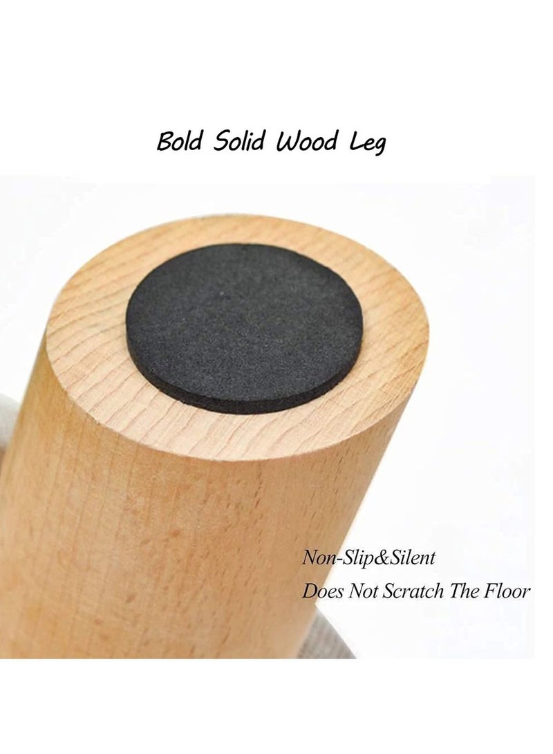 Generic FFD Round Ottoman Stool Footstool Upholstered Puffe Footrest Chair Shoe Change Chair Removable Linen Cover Design For Body Support Durable Comfortable Footstool Pouffes Chair  - Image 5