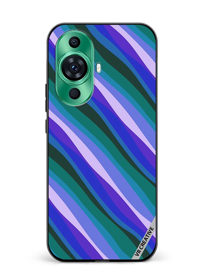 VR CREATIVE Protective Case Cover For Huawei nova 11 Colorful With Curved Lines Pattern Design Multicolour - Image 1