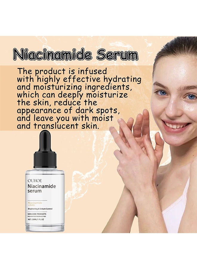 OUHOE Niacinamide Serum，10% Niacinamide + 8% NAG Serum – Dark Spot Corrector, Hydration Booster & Oil Control, Enhanced with Glycerin for Radiant Skin, For All Skin Types, Korean Skin Care  30ml - Image 4
