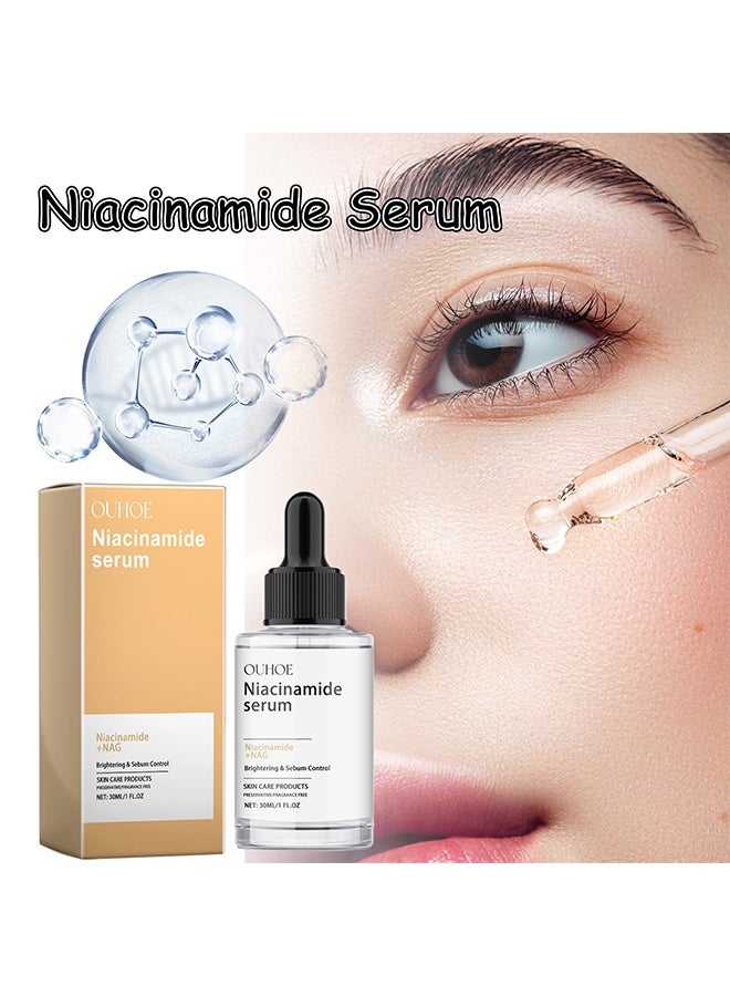 OUHOE Niacinamide Serum，10% Niacinamide + 8% NAG Serum – Dark Spot Corrector, Hydration Booster & Oil Control, Enhanced with Glycerin for Radiant Skin, For All Skin Types, Korean Skin Care  30ml - Image 2