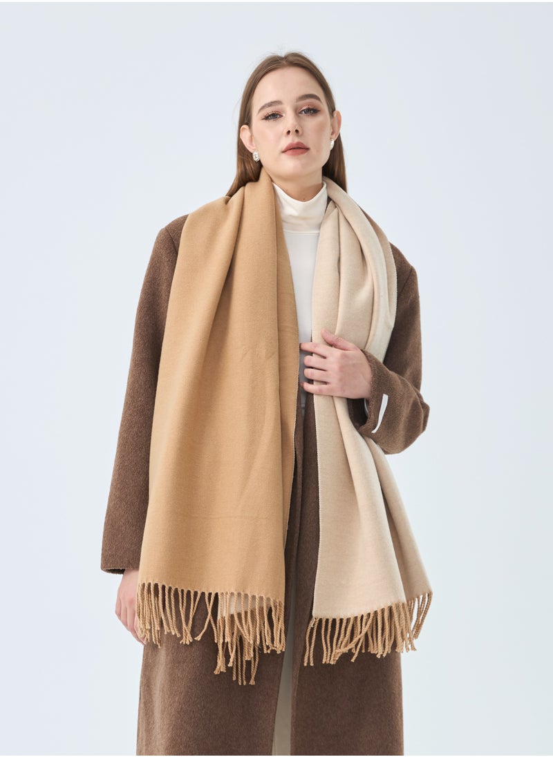 Sky cashmere Wool Scarf Pashmina Shawl Wrap For Women Long Large Warm Thick Reversible Scarves  - Image 1