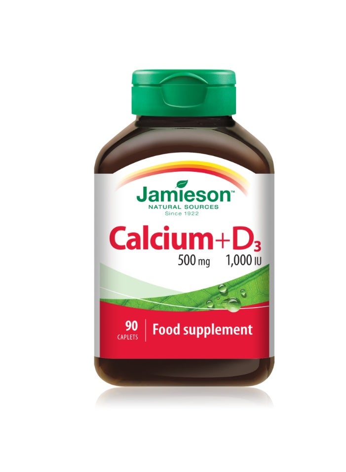 Jamieson Calcium + Vitamin D3 90 Tablets - Image 1