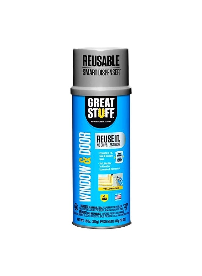 Great Stuff Smart Dispense Insulating Foam Sealant for Window and Door Yellow 12 oz 1903525 - Image 1