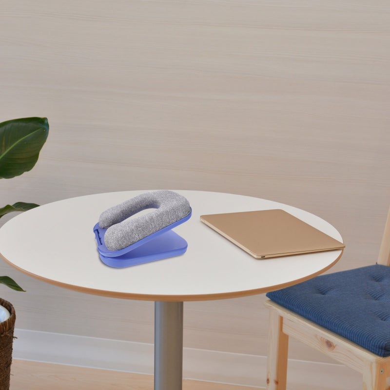 🧸 وسادة قيلولة للطلاب مزدوجة أزرق سماوي قابلة للطي للاستخدام المكتبي والمنزلي مريحة وقابلة للتهوية مع تصميم لحماية - Image 4