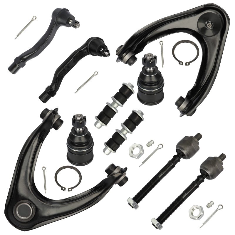 Front Upper Control Arms Compatible with Honda Civic 1996 1997 1998 1999 2000  Lower Ball Joints Sway Bars Tie Rods EXCLUDES SI  10pc Set