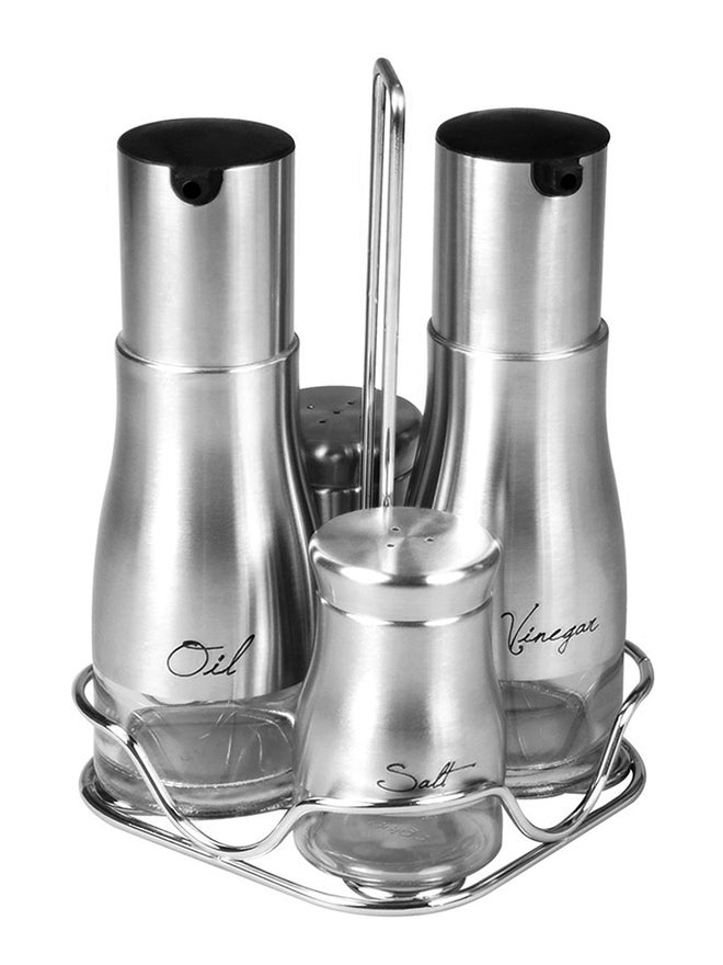 Cuisine Art Set of 4 - Glass Spice Jars & Oil Bottle - Image 1