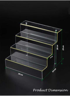 Toshionics 4 Step Acrylic Display Riser Stand for Pastries Cupcake Nail Polish Cosmetics Perfumes Jewelries Toys Small Collectibles Action Figures Organizer Showcase Shelf Decoration Home Display Kitchen Organizer Riser Stand for Food Party Function Banquet Shop Malls Boutique and More  - Image 4