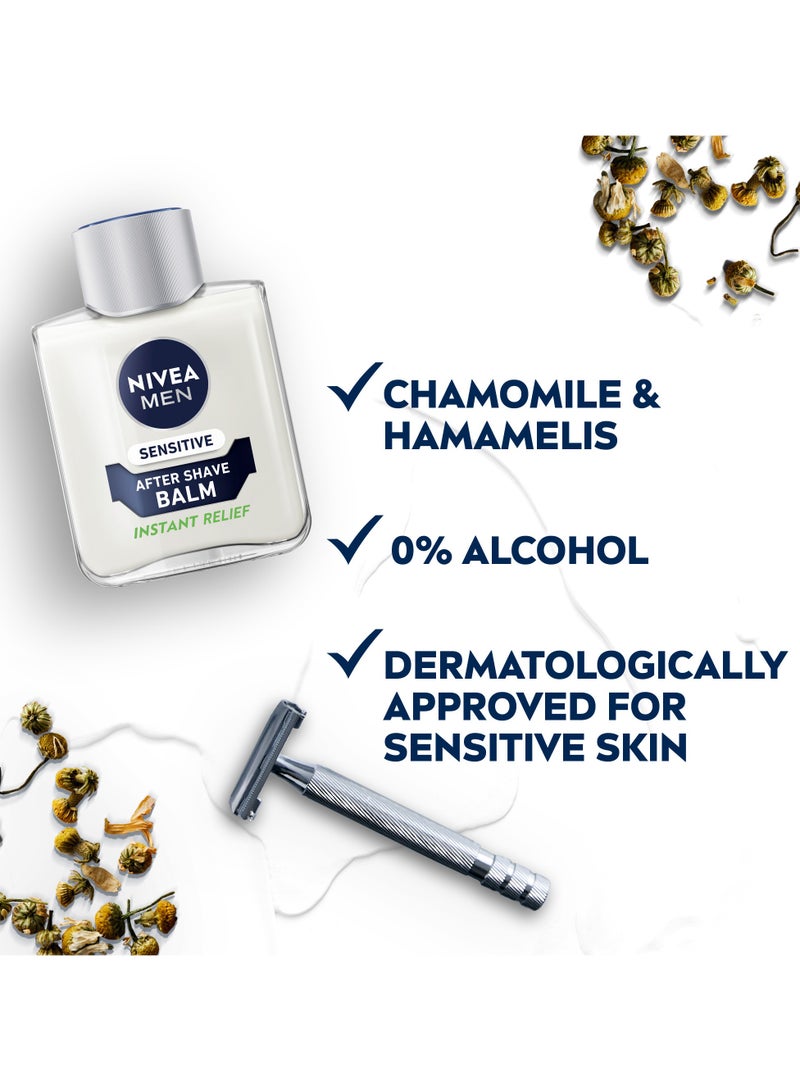 Nivea After Shave Balm Sensitive Chamomile And  Hamamelis Pack of 2 - Image 3