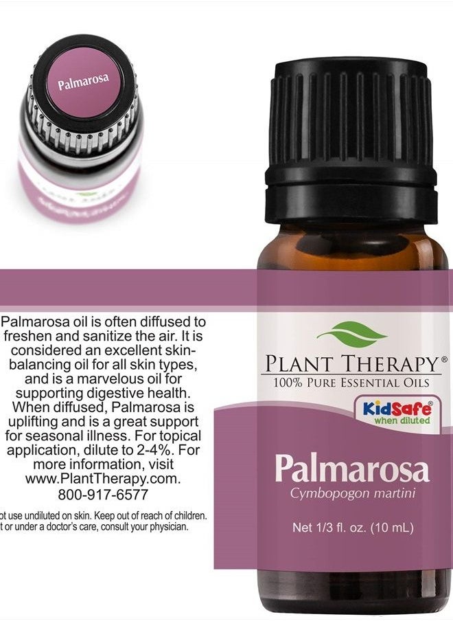 Plant Therapy - Palmarosa Essential Oil 100% Pure, Undiluted, Natural Aromatherapy, Therapeutic Grade 10 mL (1/3 oz) - Image 1