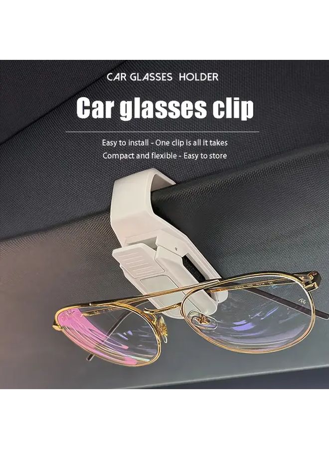 Black Car Glasses Clip For Sun Visor One Click Installation Durable Plastic Built In Sponge Padding Eyeglasses Storage - Image 1