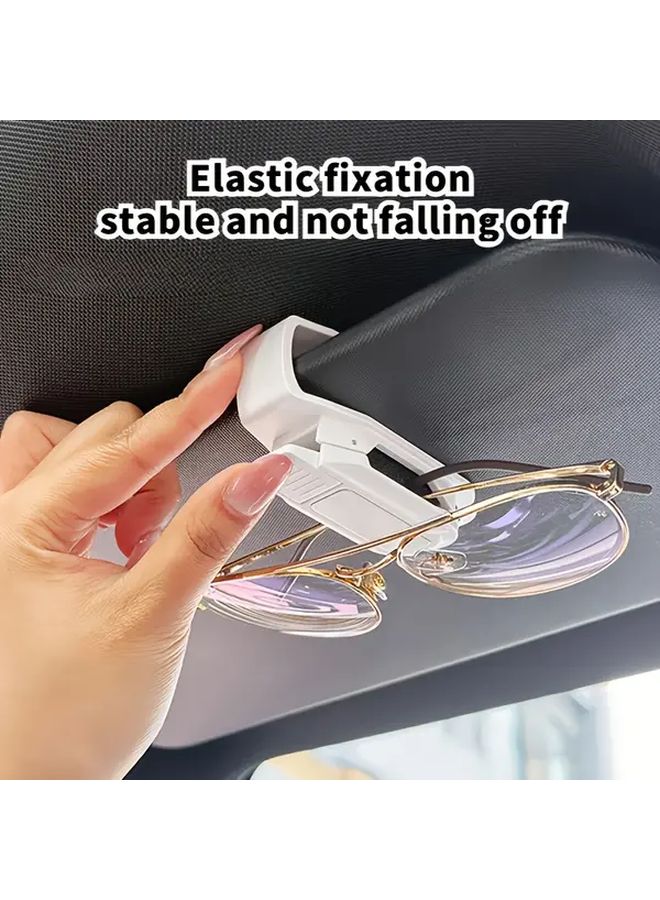 Black Car Glasses Clip For Sun Visor One Click Installation Durable Plastic Built In Sponge Padding Eyeglasses Storage - Image 3