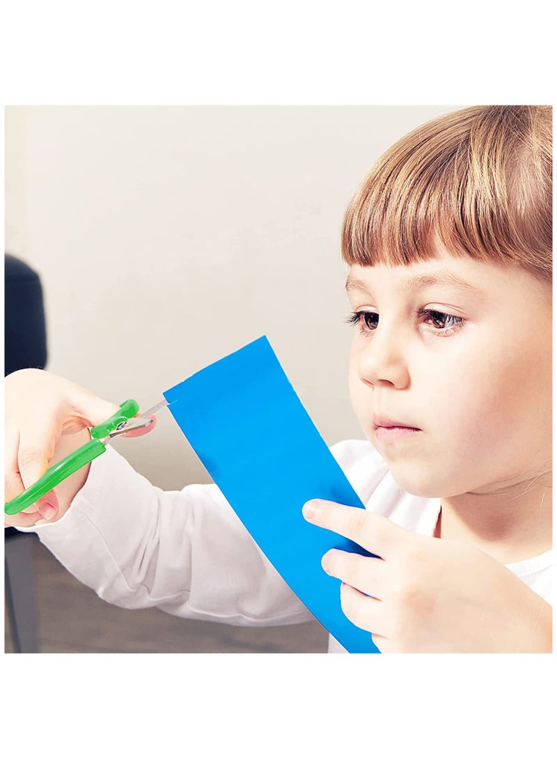Kids Safety Scissors for Small Children - Blunt Tip Design with Sharp Stainless Steel Blades and Comfortable Grip Handles, Perfect for Toddler Crafting and Paper Cutting, 4 Pack in 3 Colors. - Image 2