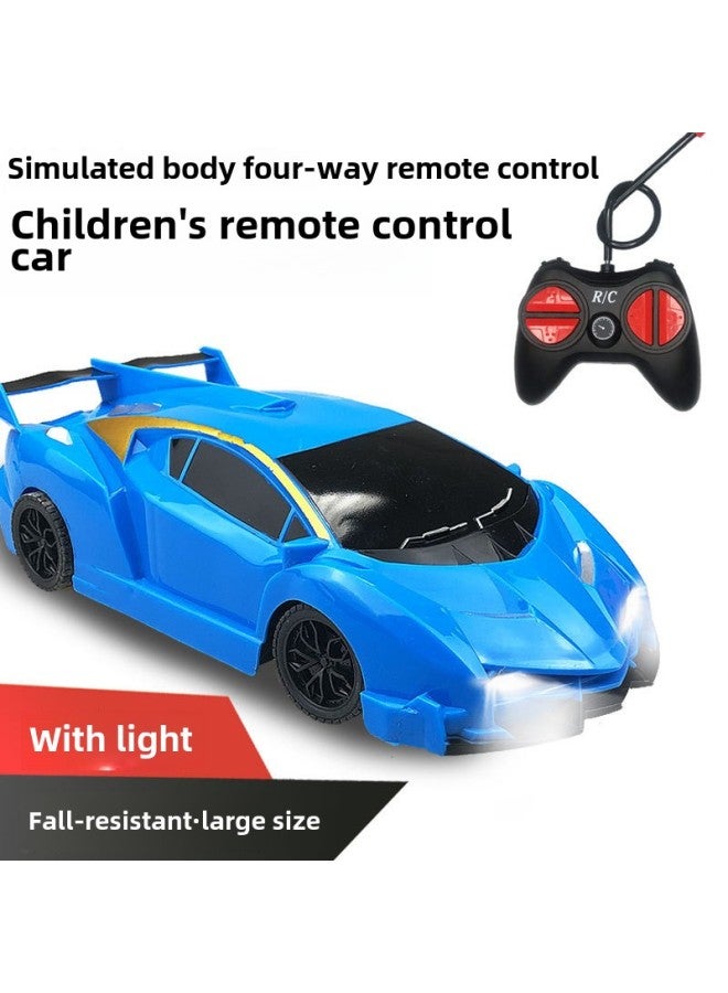 Four-way Children's Remote Control Car Wireless Remote Control Car Electric Toy Car Boy Simulation Racing Car 1:20 With Lights-Color:Four-way-red Rambo (with Front LED Lights) - Image 2