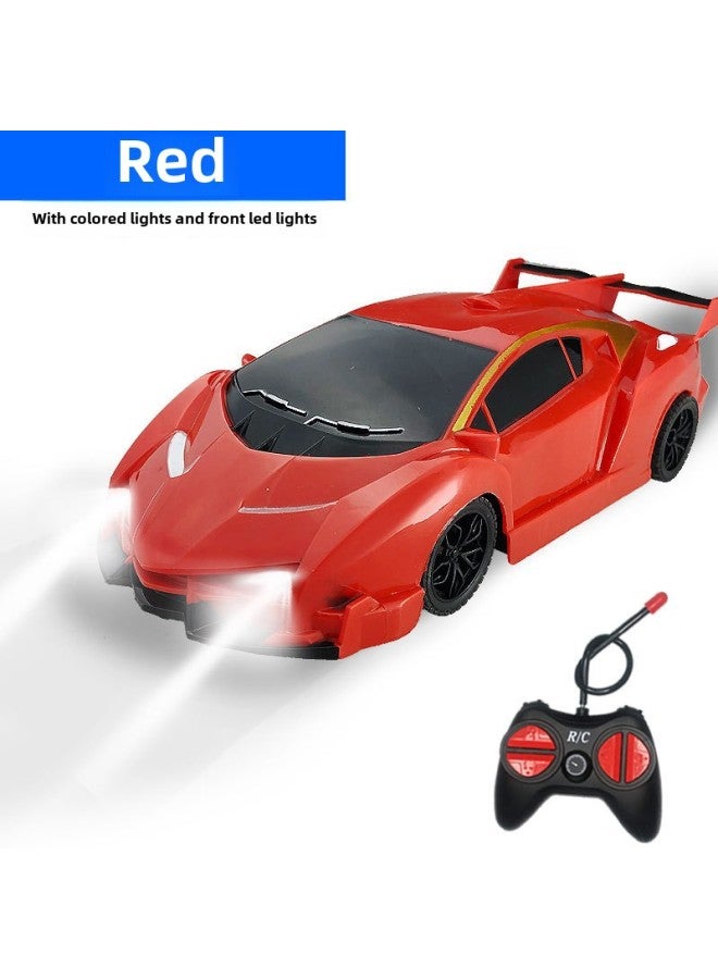Four-way Children's Remote Control Car Wireless Remote Control Car Electric Toy Car Boy Simulation Racing Car 1:20 With Lights-Color:Four-way-red Rambo (with Front LED Lights) - Image 1