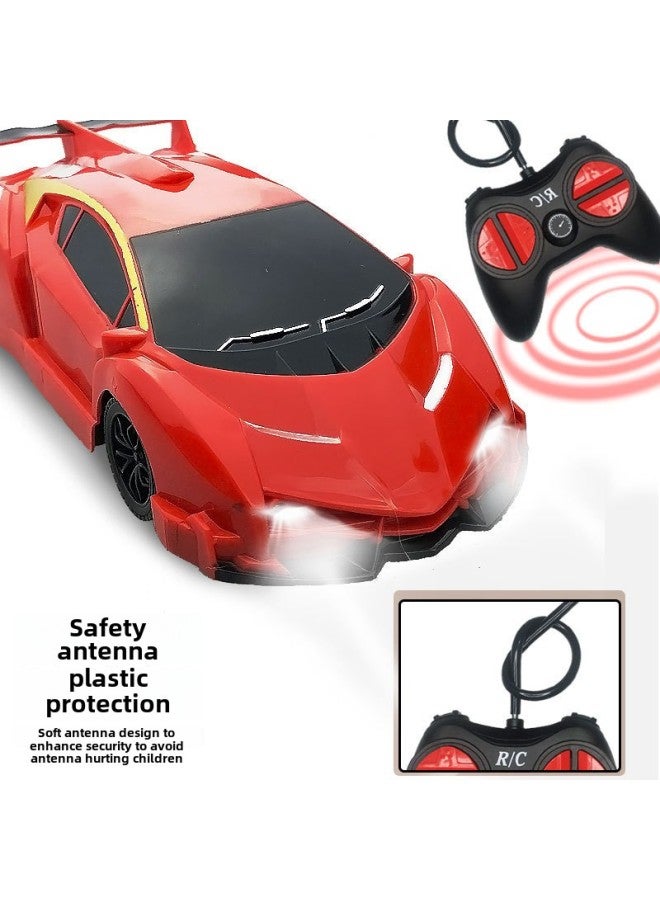 Four-way Children's Remote Control Car Wireless Remote Control Car Electric Toy Car Boy Simulation Racing Car 1:20 With Lights-Color:Four-way-red Rambo (with Front LED Lights) - Image 5