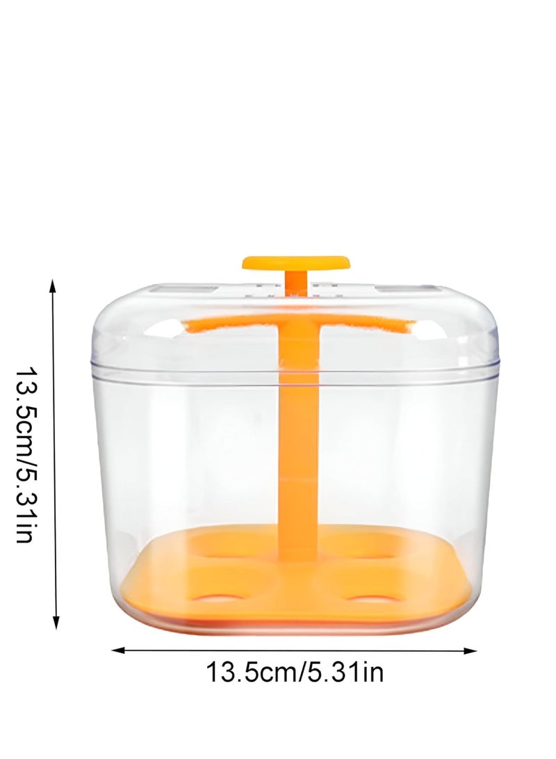 بلان A ماكينة صنع كرات اللحم - اصنع 4 كرات لحم مثالية في وقت واحد بضغطة واحدة! غطاء شفاف مقاوم للغبار، سطح غير لاصق، سهل التنظيف، مثالي للمطابخ والمطاعم، 13.5 × 11 سم - Image 3