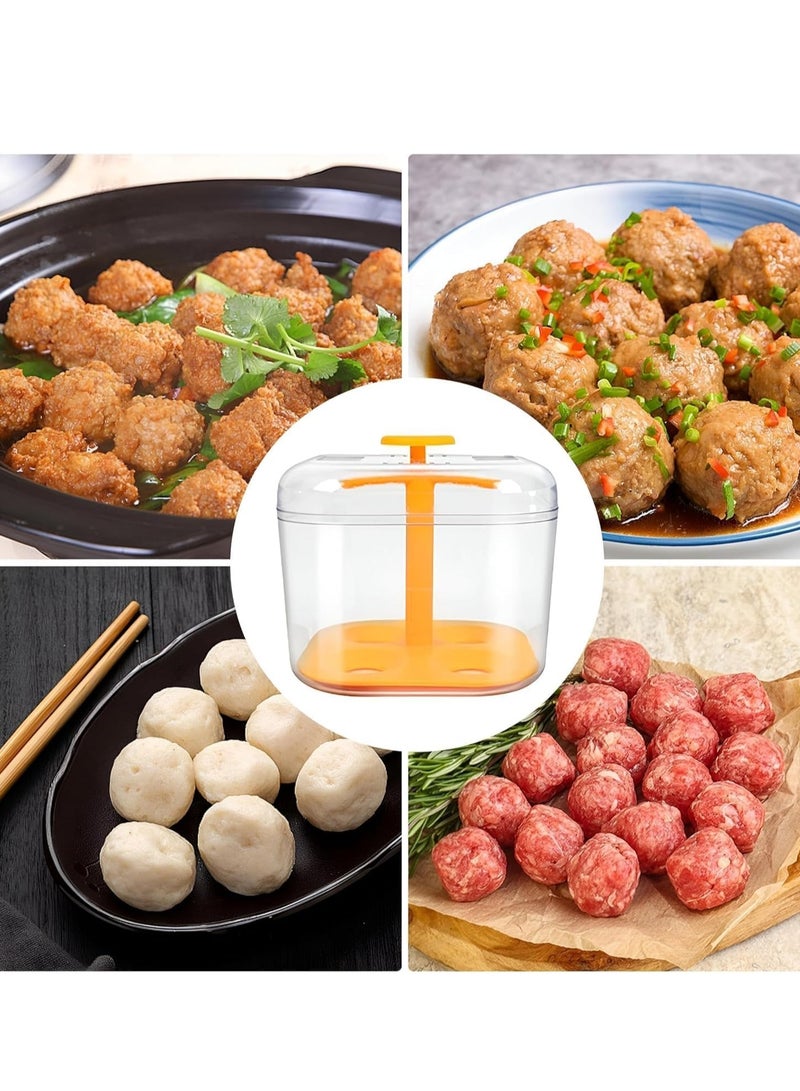 بلان A ماكينة صنع كرات اللحم - اصنع 4 كرات لحم مثالية في وقت واحد بضغطة واحدة! غطاء شفاف مقاوم للغبار، سطح غير لاصق، سهل التنظيف، مثالي للمطابخ والمطاعم، 13.5 × 11 سم - Image 5