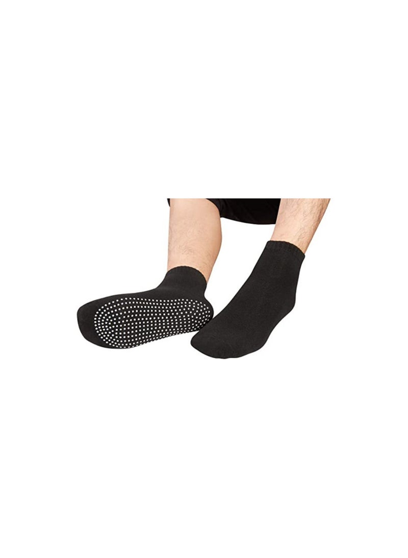 DeloPik Non Slip Skid Socks Anti Slip Sock for women and men, Grip Socks for Yoga Home Barre Pilates Hospital Workout (4 PAIR)  - Image 3