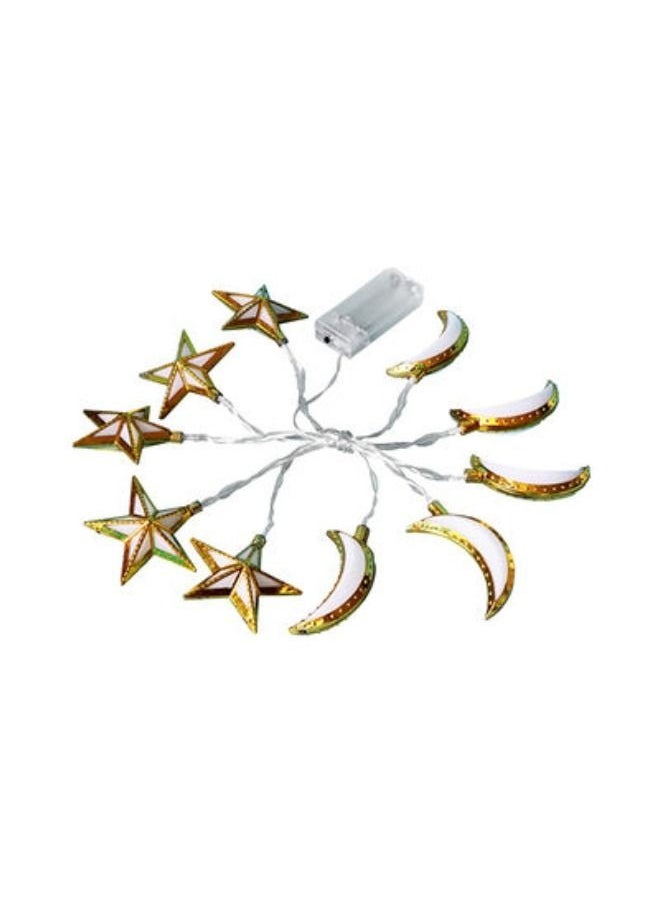 co arma A string of Ramadan crescent and star lights and yellow LED lights suitable for the Ramadan atmosphere  - Image 3