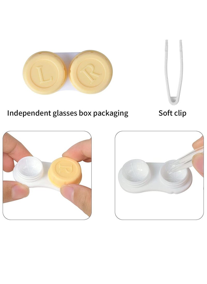 SYOSI - 6 Pack Contact Lens Case with Mirror Contact Lens Container with L and R Caps - Image 1