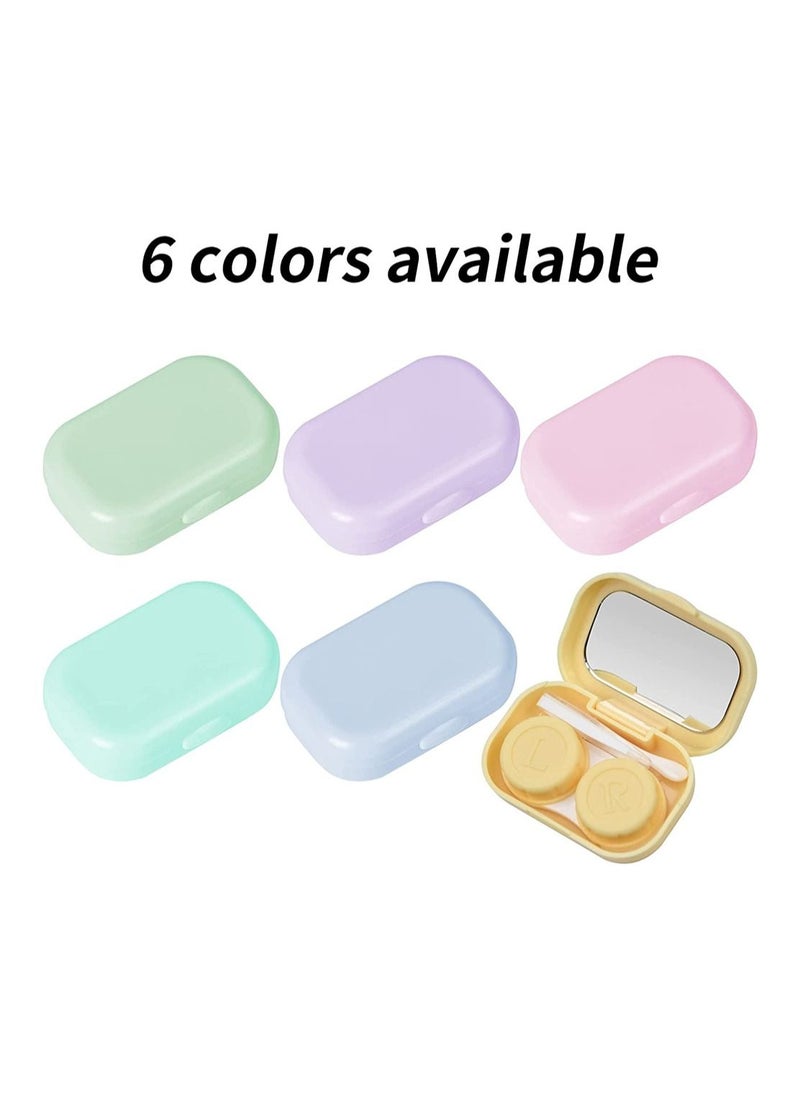 SYOSI - 6 Pack Contact Lens Case with Mirror Contact Lens Container with L and R Caps - Image 1