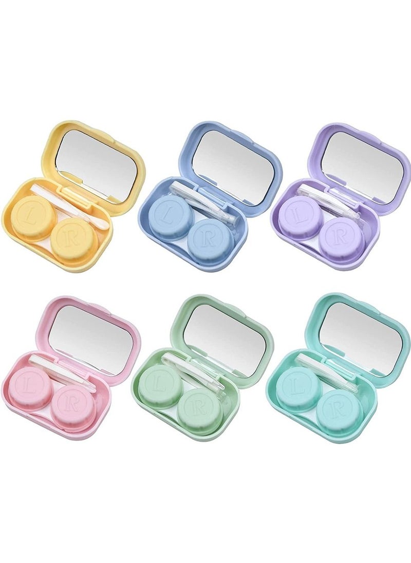 SYOSI - 6 Pack Contact Lens Case with Mirror Contact Lens Container with L and R Caps - Image 1