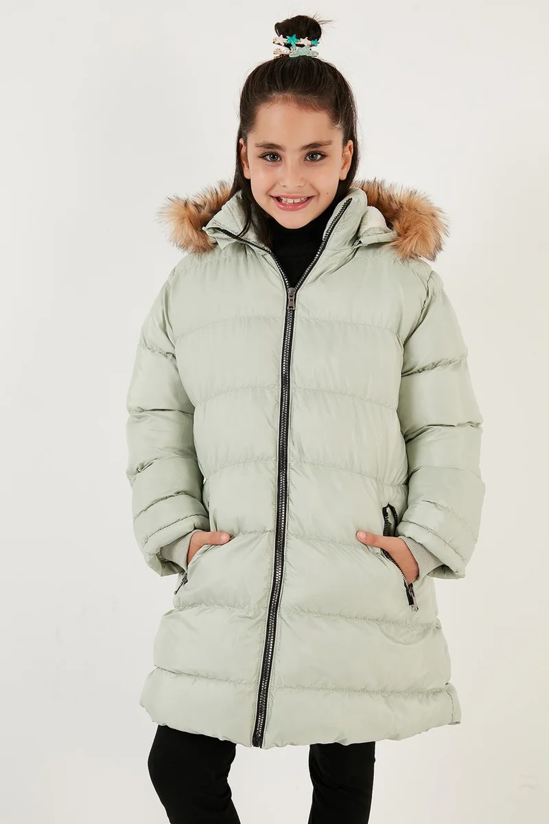 Lela Plush Lined Removable Hooded Water Resistant Coat Girls' Coat 5761910