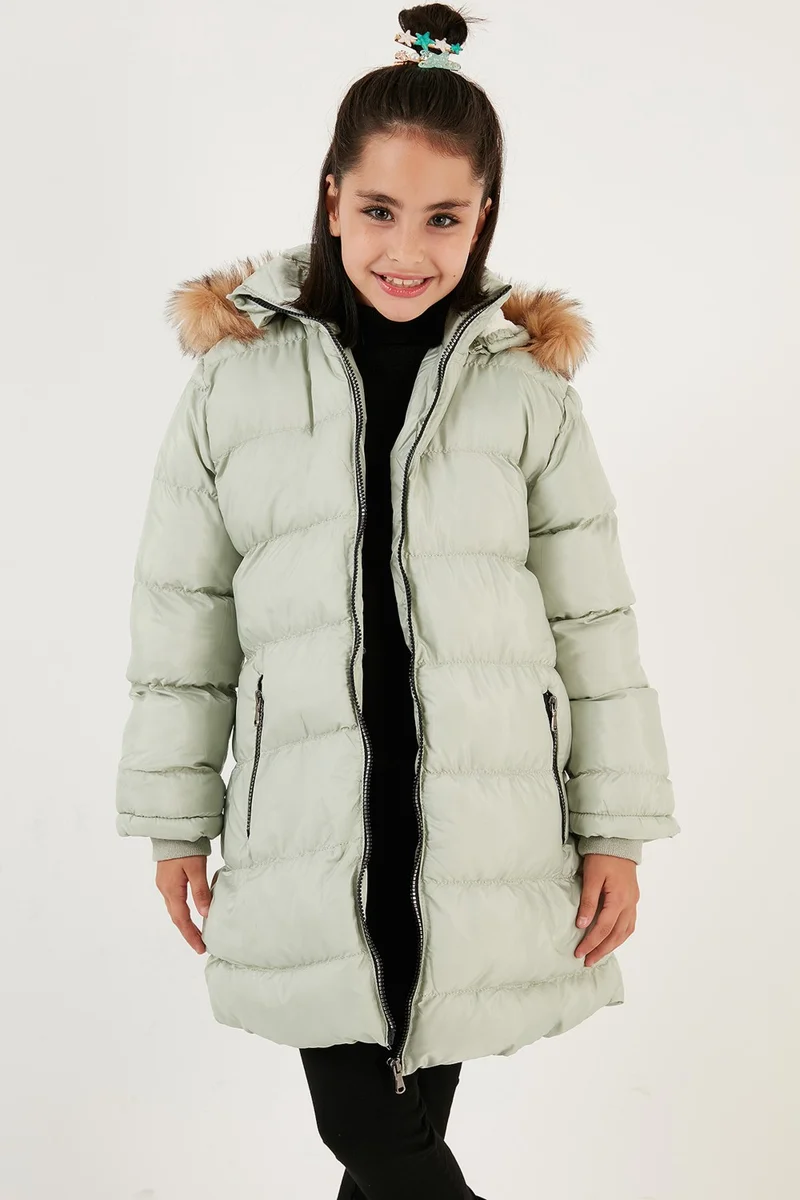 Lela Plush Lined Removable Hooded Water Resistant Coat Girls' Coat 5761910