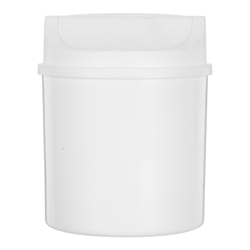 Rotating Lid Mini Trash Can 2L Plastic Desktop Waste Bin For Office Home Bathroom - Image 2