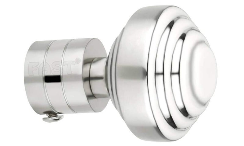 FAST Stainless Steel Curtain Rod Finials 71 x 52 mm White Pack of 4 - Image 3