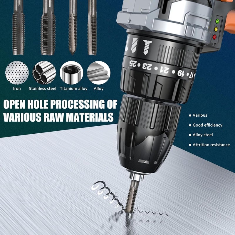 COHEALI 20pcs Tap and Die Set with T-handle Tap Wrench, Bearing Steel Thread Making Tools for Internal and External Thread Cutting, Metric Sizes M3 to 12mm, Multi-purpose Hand Threading - Image 3