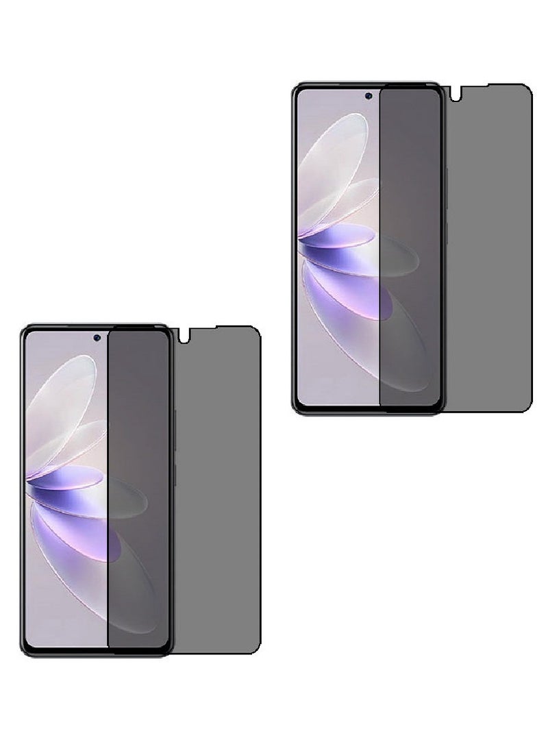 Super 2 Pieces Tempered Glass Screen Protector Anti-Spy Privacy Designed For vivo S16e Full Screen Coverage And Bubble Free - Image 1